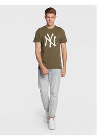 New Era T-Shirt New York Yankees Team Logo 11863694 Zielony Regular Fit. Kolor: zielony. Materiał: bawełna #3