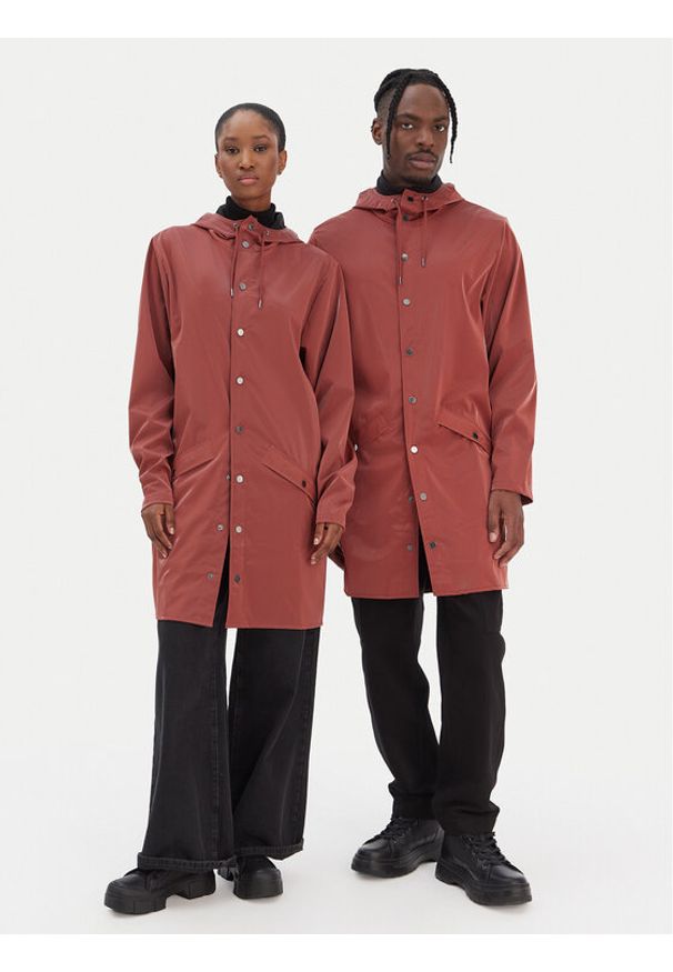 Rains Kurtka przeciwdeszczowa Unisex 12020 Pomarańczowy Regular Fit. Kolor: pomarańczowy. Materiał: syntetyk