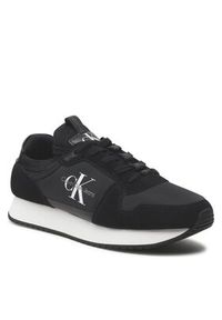 Calvin Klein Jeans Sneakersy Runner Sock Laceup Ny-Lth YM0YM00553 Czarny. Kolor: czarny. Materiał: materiał #4