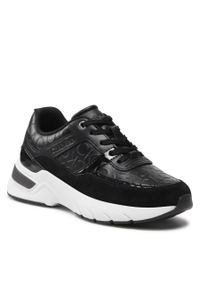 Sneakersy Calvin Klein Elevated Runner Lace Up-Hf Mix HW0HW01336 Ck Black BAX. Kolor: czarny. Materiał: skóra