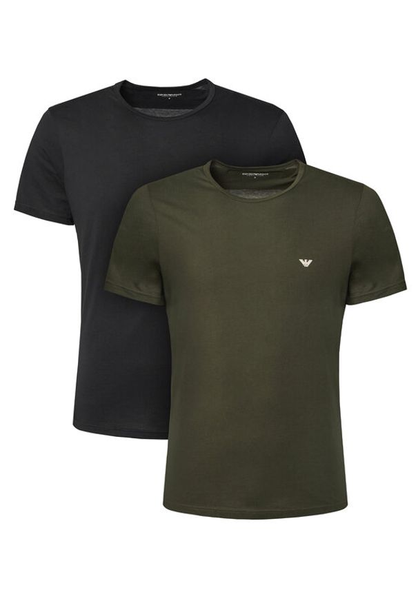 Emporio Armani Underwear Komplet 2 t-shirtów EM000391 AF10800 MC106 Kolorowy Regular Fit. Materiał: bawełna. Wzór: kolorowy