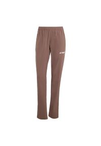 Adidas - Spodnie Multi Essentials Stretch. Kolor: wielokolorowy, beżowy, brązowy. Materiał: materiał
