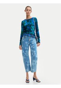 Desigual Sweter Suecia 26SWJF36 Niebieski Regular Fit. Kolor: niebieski. Materiał: wiskoza #2