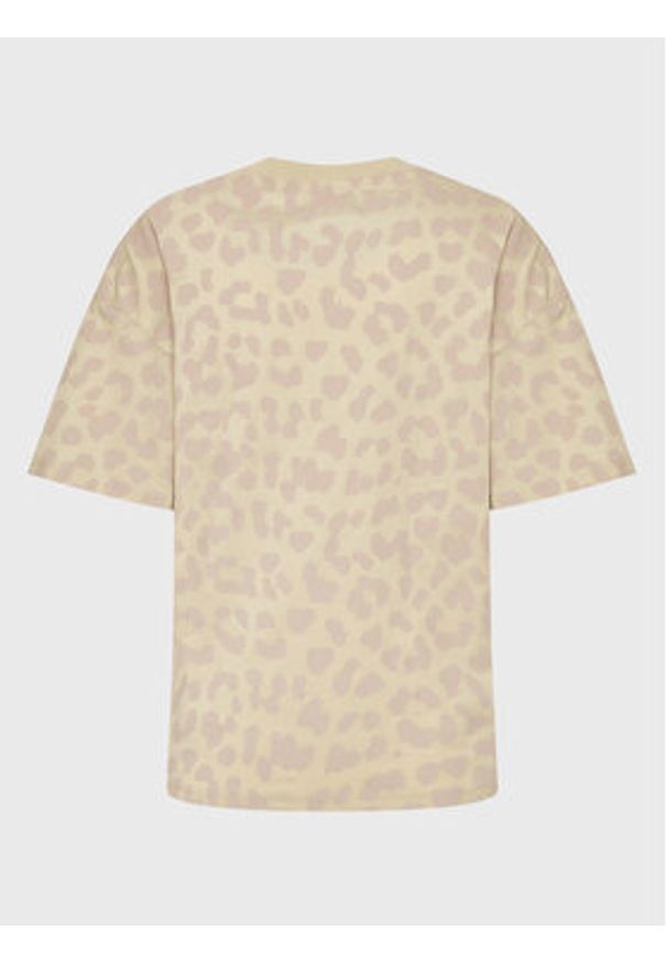 Hype - HYPE T-Shirt YVLR-165 Beżowy Relaxed Fit. Kolor: beżowy. Materiał: bawełna