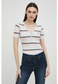 Lee t-shirt damski. Materiał: dzianina. Długość: krótkie #2