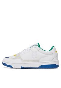 TOMMY HILFIGER - Tommy Hilfiger Sneakersy Th Basket Street Pop FM0FM04968 Biały. Kolor: biały. Materiał: skóra #3