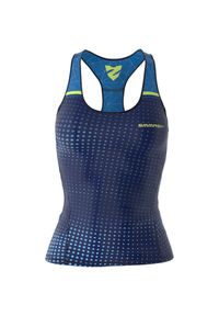 SMMASH - Tank top fitness damski Smmash Vitely. Kolor: wielokolorowy, czarny, niebieski. Sport: fitness #1