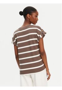 TOMMY HILFIGER - Tommy Hilfiger T-Shirt Gold Button WW0WW45628 Brązowy Regular Fit. Kolor: brązowy. Materiał: bawełna