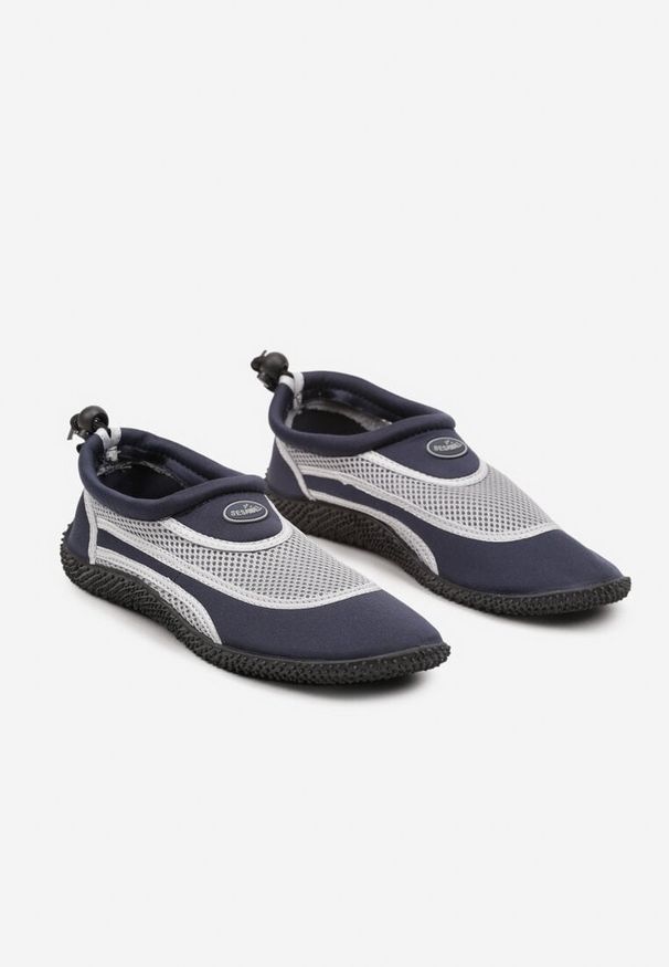 Born2be - Granatowo-Szare Buty Sportowe z Siateczki z Elastyczną Podeszwą Camagia. Zapięcie: rzepy. Kolor: niebieski. Szerokość cholewki: normalna