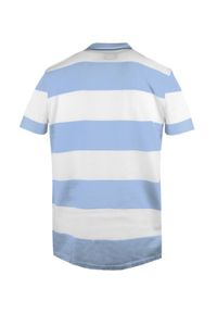 Koszulka Polo - Męska - Pako Jeans - Biało-Niebieskie Pasy. Okazja: na co dzień. Typ kołnierza: polo. Kolor: niebieski. Materiał: bawełna. Wzór: paski, prążki. Styl: casual #4