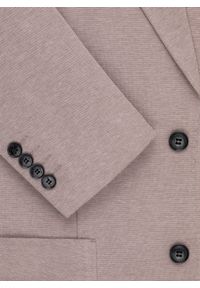 Pako Lorente - Beżowa marynarka melanż. Okazja: na co dzień. Kolor: beżowy. Materiał: poliester, bawełna, dzianina. Wzór: melanż. Sezon: wiosna. Styl: casual #7