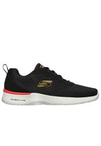skechers - Buty Skechers Air Dynamight Tuned Up 232291BLK - czarne. Zapięcie: sznurówki. Kolor: czarny. Materiał: dresówka, guma, syntetyk, materiał, jeans. Szerokość cholewki: normalna. Model: Skechers Sport. Sport: turystyka piesza
