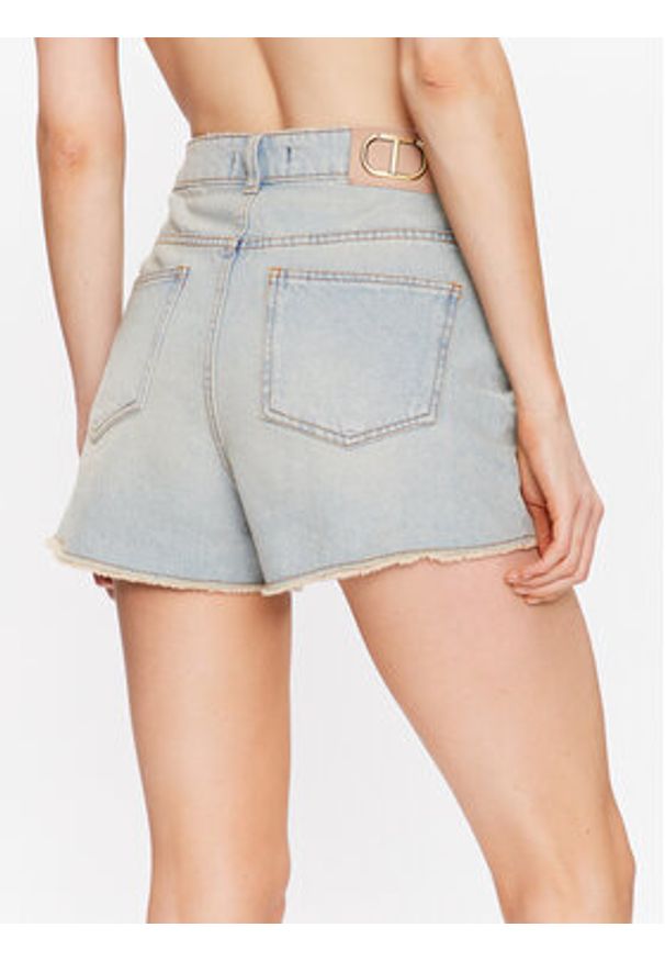 TwinSet - TWINSET Szorty jeansowe 231TT2413 Niebieski Regular Fit. Kolor: niebieski. Materiał: bawełna