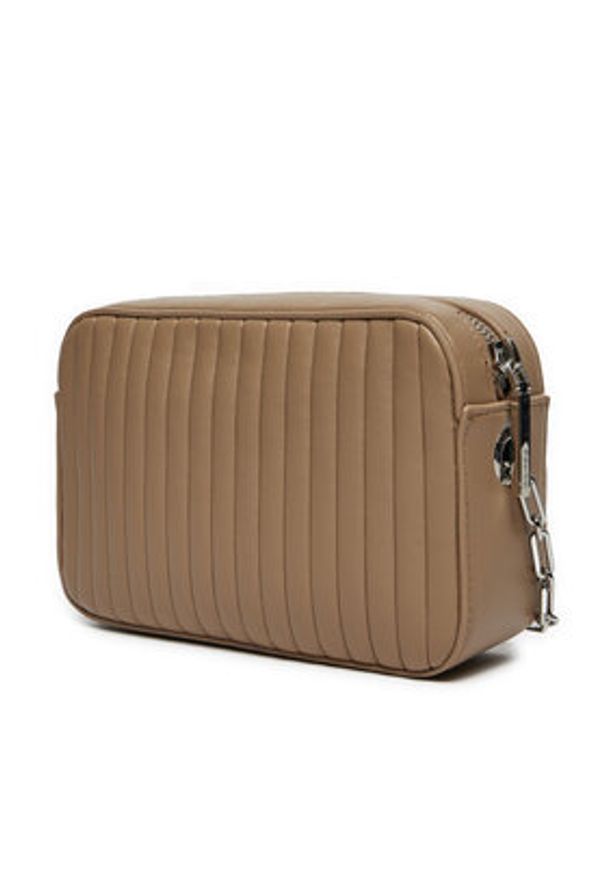 Calvin Klein Torebka Mini Line Quilt Camera Bag K60K613078 Brązowy. Kolor: brązowy. Materiał: skórzane