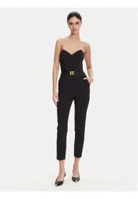 Elisabetta Franchi Kombinezon TU-039-51E2 Czarny Regular Fit. Kolor: czarny. Materiał: syntetyk