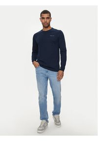 Tommy Jeans Longsleeve Linear DM0DM18551 Granatowy Slim Fit. Kolor: niebieski. Materiał: bawełna. Długość rękawa: długi rękaw #5