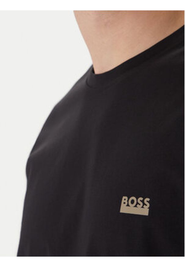BOSS T-Shirt 50531401 Czarny Regular Fit. Kolor: czarny. Materiał: bawełna