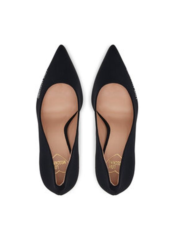 Love Moschino - LOVE MOSCHINO Szpilki JA10299G1NIM000040 Czarny. Kolor: czarny. Materiał: materiał. Obcas: na szpilce