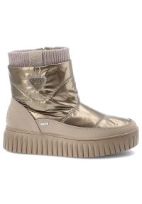 Beżowe Śniegowce Marco Tozzi Modne Buty Damskie. Kolor: beżowy. Szerokość cholewki: normalna. Sezon: zima. Styl: elegancki #5