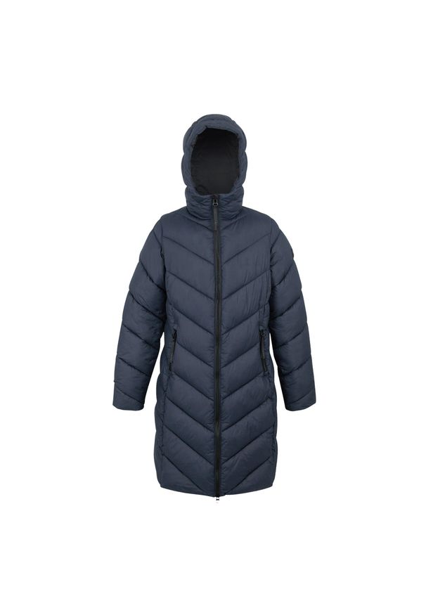 Regatta - Kurtka Damska Andia II Z Kontrastowym Zamkiem Błyskawicznym. Kolor: niebieski. Sport: turystyka piesza