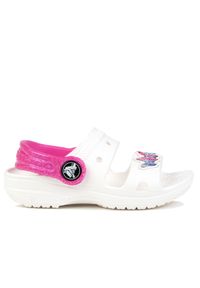 Sandały dziewczęce do chodzenia Crocs CLASSIC EMBELLISHED. Kolor: biały, wielokolorowy, różowy