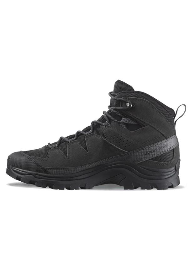salomon - Buty trekkingowe męskie Salomon Quest Rove Mid Gtx. Wysokość cholewki: za kostkę. Zapięcie: sznurówki. Kolor: czarny. Materiał: guma, materiał, tkanina, syntetyk. Szerokość cholewki: normalna. Technologia: Gore-Tex