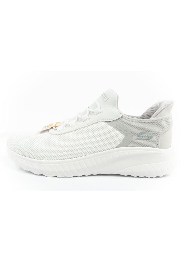 skechers - Buty sportowe SLIP-INS męskie Skechers Bobs Squad. Kolor: biały. Materiał: materiał. Szerokość cholewki: normalna
