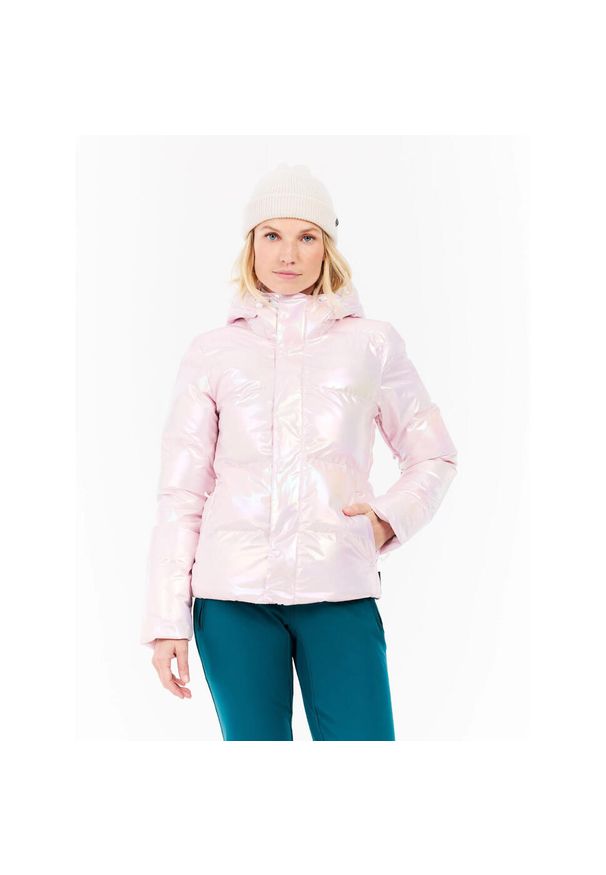 Damska kurtka narciarska Protest Prtleola. Kolor: wielokolorowy, czerwony, różowy. Sezon: zima. Sport: narciarstwo