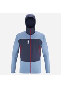 Kurtka softshell męska Millet Fusion XCS Hoodie M active fit. Kolor: niebieski. Materiał: softshell