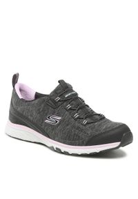 skechers - Buty Skechers Fascinating 104286/BKLV Black/Lavender. Kolor: szary. Materiał: materiał #1