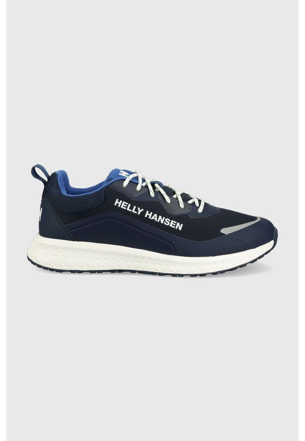 Helly Hansen buty kolor granatowy. Nosek buta: okrągły. Zapięcie: sznurówki. Kolor: niebieski. Materiał: guma