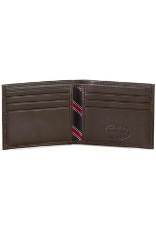 TOMMY HILFIGER - Tommy Hilfiger Duży Portfel Męski Eton Mini Cc Wallet AM0AM00655 Brązowy. Kolor: brązowy. Materiał: skóra