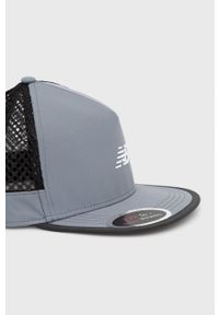 New Balance czapka z daszkiem LAH13001GNM kolor szary z nadrukiem. Kolor: szary. Materiał: materiał. Wzór: nadruk #3