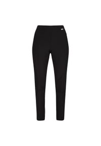 Regatta - Damskie spodnie Pentre Stretch czarne. Kolor: czarny. Materiał: elastan, poliester. Sport: wspinaczka