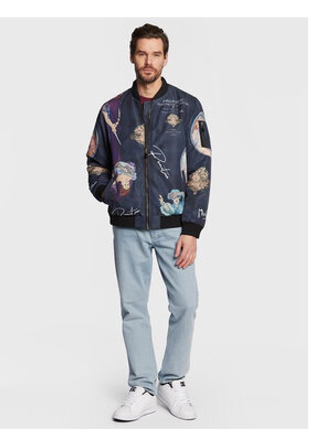 Primitive Kurtka bomber Mucha P12675 Granatowy Regular Fit. Kolor: niebieski. Materiał: syntetyk