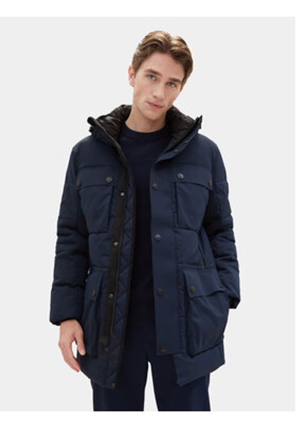 Tom Tailor Kurtka puchowa 1037359 Granatowy Regular Fit. Kolor: niebieski. Materiał: syntetyk