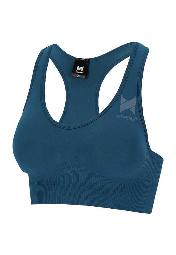 XTREME - Top sportowy damski. Kolor: niebieski. Materiał: elastan, poliester. Sport: fitness