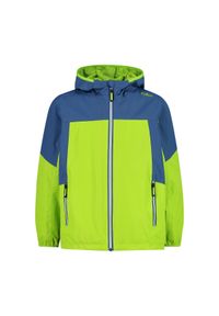 Kurtka z kapturem dla dziecka CMP. Typ kołnierza: kaptur. Kolor: żółty, niebieski, wielokolorowy, zielony. Materiał: softshell. Styl: sportowy #1