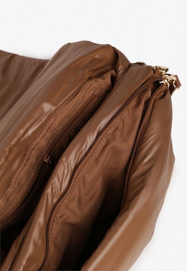 Renee - Beżowa Torebka na Ramię Typu Puffer Bag Norriva. Kolor: beżowy. Materiał: pikowane. Styl: elegancki. Rodzaj torebki: na ramię