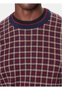 GANT - Gant Sweter 8050253 409 Bordowy Regular Fit. Kolor: czerwony. Materiał: bawełna