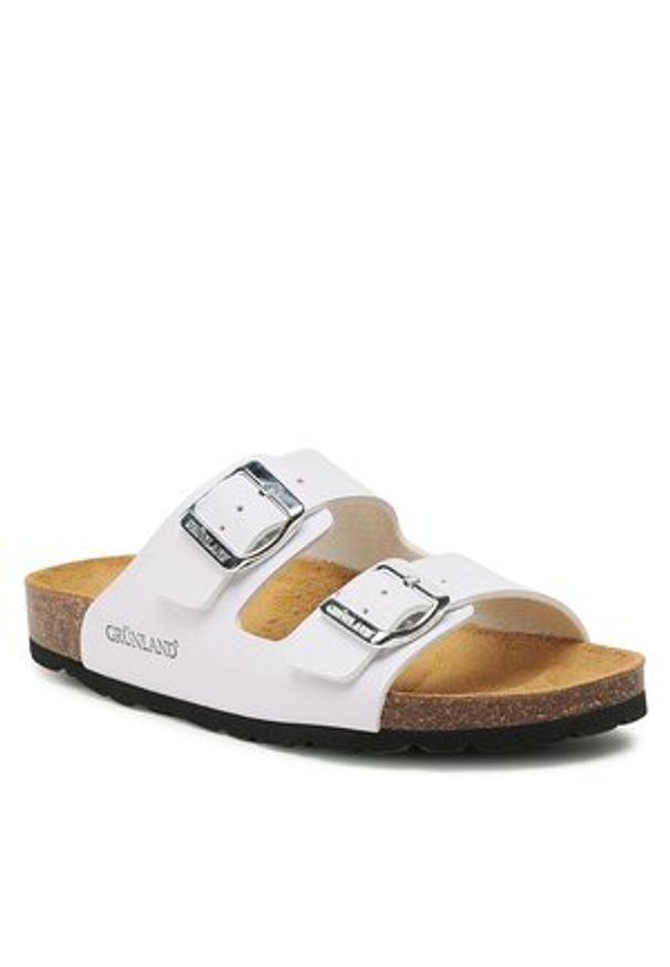Klapki Grünland - Sara CB4018-40 Bianco. Kolor: biały. Materiał: skóra