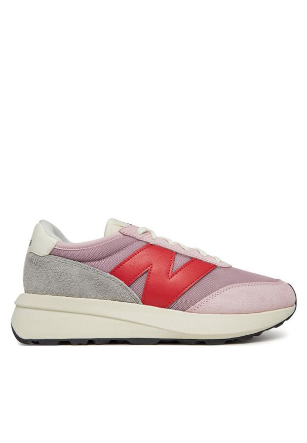 New Balance Sneakersy U370DB Różowy. Kolor: różowy. Materiał: skóra, zamsz