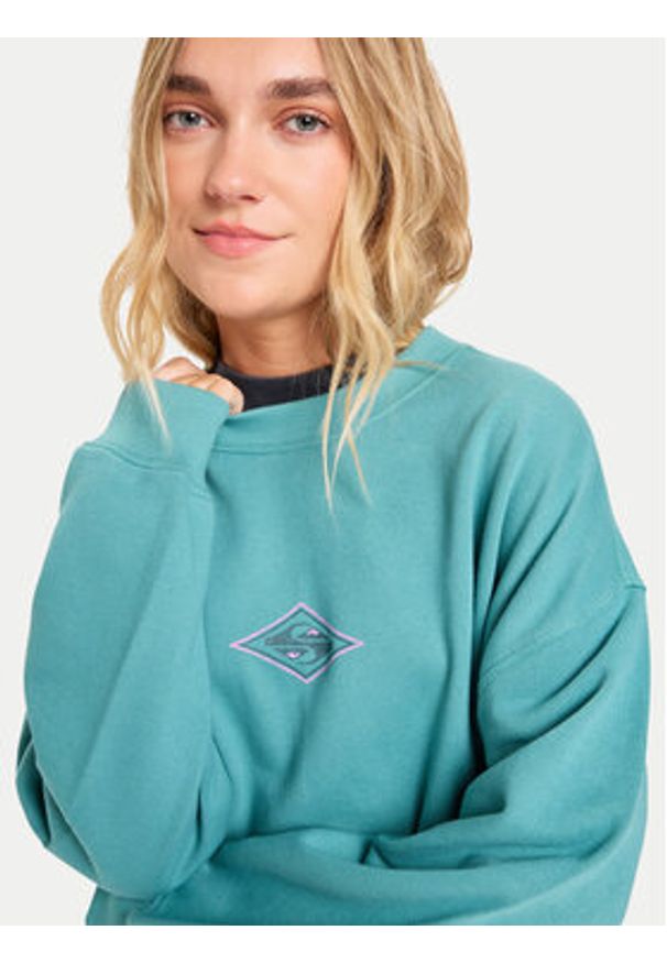 Quiksilver Bluza EQWFT03188 Niebieski Oversize. Kolor: niebieski. Materiał: bawełna