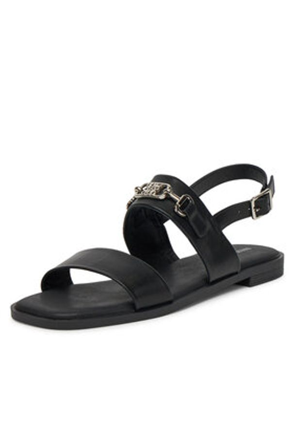 Nine West Sandały 678322-CCC Czarny. Kolor: czarny. Materiał: materiał, syntetyk