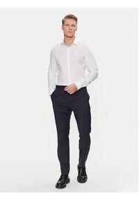 Calvin Klein Koszula Non Iron Tonal Strct Slim Shirt K10K113848 Biały Regular Fit. Kolor: biały. Materiał: bawełna #4