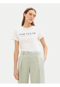 Tom Tailor T-Shirt 1041288 Biały Regular Fit. Kolor: biały. Materiał: bawełna