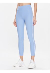 DKNY Sport Legginsy DP3P3218 Błękitny Active Fit. Kolor: niebieski. Materiał: syntetyk. Styl: sportowy #1