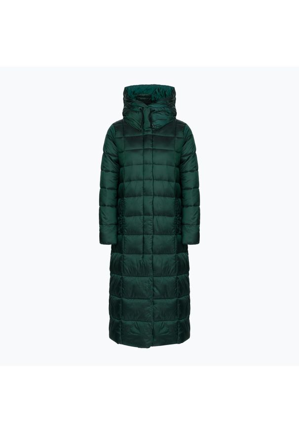 Kurtka puchowa damska CMP Coat Fix Hood. Kolor: zielony. Materiał: puch. Sport: turystyka piesza