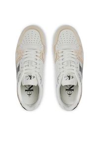 Calvin Klein Jeans Sneakersy Basket Cupsole Lace Mix Nbs Sat YW0YW01446 Biały. Kolor: biały