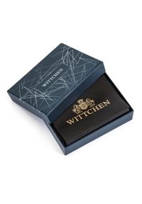 Wittchen - Męski portfel skórzany z czarno-szarymi kieszeniami czarno-szary. Kolor: wielokolorowy, czarny, szary. Materiał: skóra. Wzór: aplikacja #3